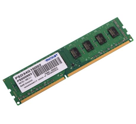 Paměť DDR3 4GB&nbsp;1600MHz PC3-12800 CL11 1,5V Patriot Signarure Line