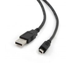 Kabel USB&nbsp;2.0&nbsp;A(M) - miniUSB&nbsp;B(M)&nbsp;1,8m, Cablexpert, černý