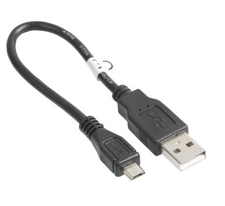 Kabel USB 2.0 A(M) - microUSB B(M) 20cm, Tracer, černý