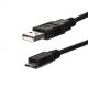 Kabel USB 2.0 A(M) - microUSB B(M) 10cm, Netrack, černý