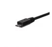 Kabel USB 2.0 A(M) - microUSB B(M) 10cm, Netrack, černý