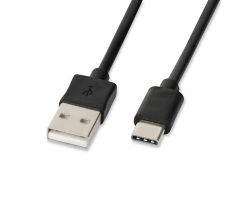 Kabel USB&nbsp;2.0&nbsp;A(M) - USB-C 1m, iBOX Quick Charge, černý