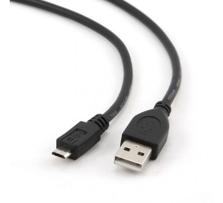 Kabel USB 2.0 A(M) - microUSB B(M) 30cm, Cablexpert, černý