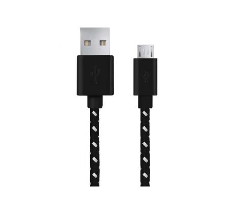 Kabel USB 2.0 A(M) - microUSB B(M) 1m, opletený, Esperanza, černý