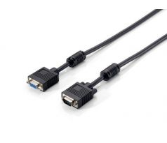Kabel VGA D-Sub (M) - VGA D-Sub (F) 5m, HD, prodlužovací, Equip, černý