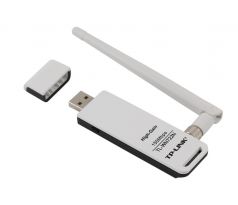 Bezdrátový adaptér WiFi USB 2.0, 150Mbps, anténa 4dBi RP-SMA, TP-Link TL-WN722N, bílý