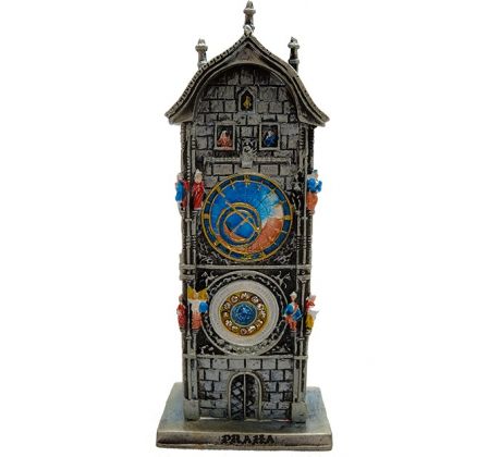 Miniatura Praha – Pražský orloj (Staroměstský orloj), otevírací šperkovnice, kovový 3D model
