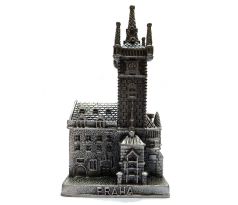 Miniatura Praha – Staroměstská radnice s orlojem, cínový 3D model