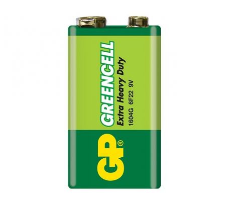 Baterie bloková 9V 6F22 Zn-Cl GP Greencell