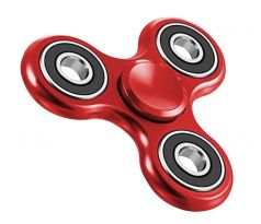 Antistresový Fidget Spinner, červený, pokovený ABS plast, Esperanza ETF114R