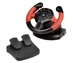 Volant s pedály, USB, Gembird STR-UV-01, vibrace, PC/PS3