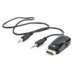 Redukce HDMI&nbsp;A(M) - VGA D-Sub&nbsp;(F) a audio, Cablexpert, černá