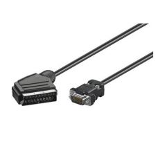 Kabel VGA D-Sub&nbsp;(M) - SCART&nbsp;(M) 2m, PremiumCord, černý