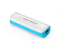 Powerbanka 2200mAh Li-Ion, USB a microUSB, Esperanza EMP103WB Joule, bílo-modrá