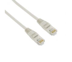 Kabel síťový patch UTP Cat&nbsp;5e, 10m, 2x&nbsp;RJ45, 4World, šedý