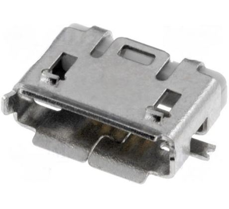 Konektor microUSB AB(F) rovný, 5&nbsp;pinů, SMD