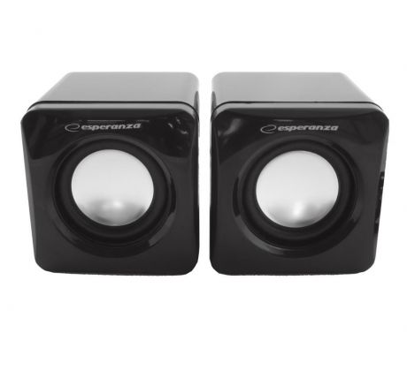 Reproduktory Esperanza Leggiero, 2x&nbsp;3W&nbsp;RMS, USB, černé