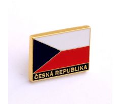 Odznak&nbsp;ČR – vlajka České&nbsp;republiky, nápis Česká&nbsp;republika
