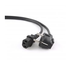 Kabel napájecí 3&nbsp;piny, 230V&nbsp;6A, 1,8m, Cablexpert, černý