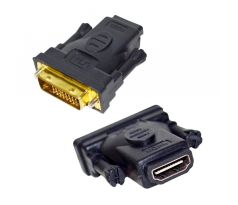 Redukce HDMI&nbsp;A(F) - DVI-D&nbsp;(M), Vakoss, černá