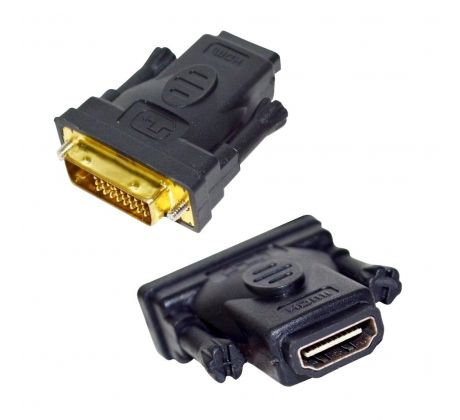 Redukce HDMI&nbsp;A(F) - DVI-D&nbsp;(M), Vakoss, černá