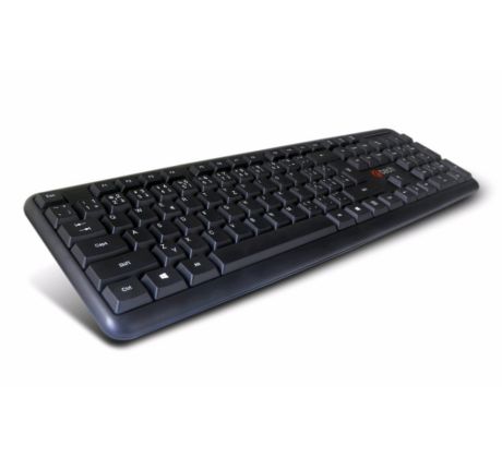 Klávesnice standardní PS/2 C-Tech KB-102, slim, CZ/SK, černá