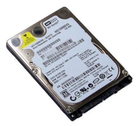 Harddisk 120GB 2,5" SATA WD Scorpio Blue 5400ot. 8MB&nbsp;cache