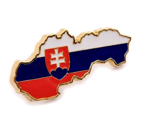 Odznak&nbsp;SR – mapa SR s&nbsp;vlajkou a&nbsp;znakem Slovenské republiky