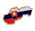 Odznak&nbsp;SR – mapa SR s&nbsp;vlajkou a&nbsp;znakem Slovenské republiky