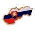 Odznak SR – mapa SR s vlajkou a znakem Slovenské republiky
