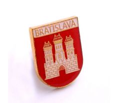 Odznak Bratislava – znak města Bratislavy, nápis&nbsp;Bratislava