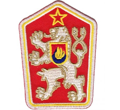 Nažehlovací nášivka ČSSR – státní znak Československé socialistické republiky
