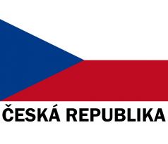 Samolepka ČR – vlajka České republiky, nápis Česká&nbsp;republika