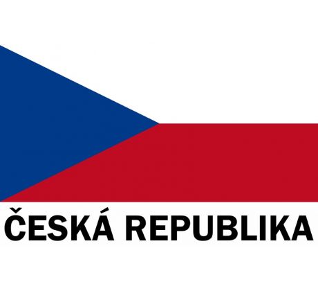 Samolepka ČR – vlajka České republiky, nápis Česká&nbsp;republika