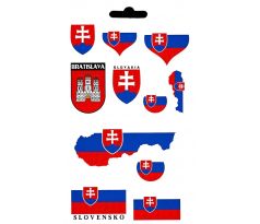 Samolepky Slovensko - sada s&nbsp;11&nbsp;samolepkami