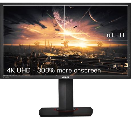 Herní monitor LED 28" ASUS Gaming MG28U 4K 3840x2160, 1ms, repro, HDMI&nbsp;2.0, DP, USB&nbsp;3.0, Pivot, černý