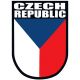 Samolepka ČR – vlajka České republiky, nápis Czech Republic, svislá