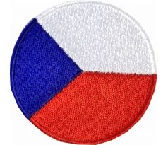 Nášivka ČR – vlajka České republiky, kulatá